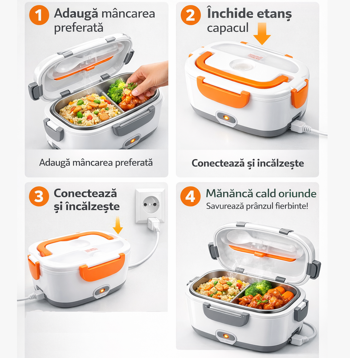 Caserola electrica pentru incalzire mancare